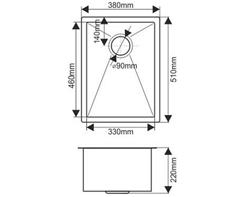 Кухонная мойка Melana Profline D5138HG Золото