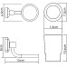 Стакан для зубных щеток WasserKRAFT K-28128 Хром Белый