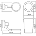 Стакан для зубных щеток WasserKRAFT K-28128 Хром Белый