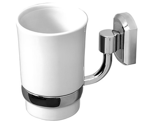 Стакан для зубных щеток WasserKRAFT K-28128 Хром Белый