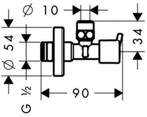 Запорный вентиль Hansgrohe S 13901000