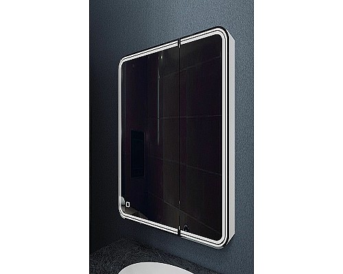 Зеркальный шкаф Art&Max Verona AM-Ver-700-800-2D-L-DS-F с подсветкой с сенсорным выключателем Белый