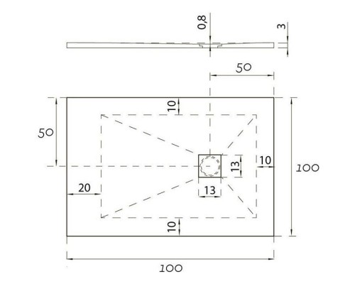 Душевой поддон из искусственного камня Aquanet Pleasure 100x100 Черный