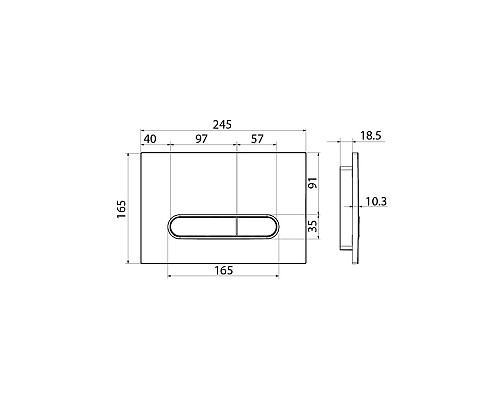Клавиша смыва IDDIS Unifix универсальная хром 031 UNI31CHi77