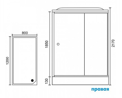 Душевая кабина Royal Bath HP 120х80 RB8120HP7-BT-R с гидромассажем