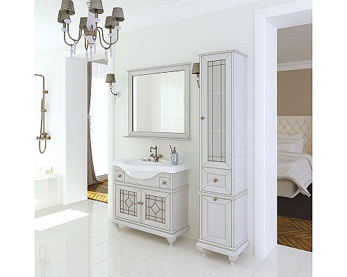 Зеркало Беатриче 105 слоновая кость с патиной Aquaton 1A187302BEM60