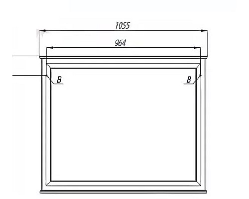 Зеркало Беатриче 105 слоновая кость с патиной Aquaton 1A187302BEM60