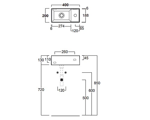 Раковина Simas Agile 40 R AG20 bi*1 Белая