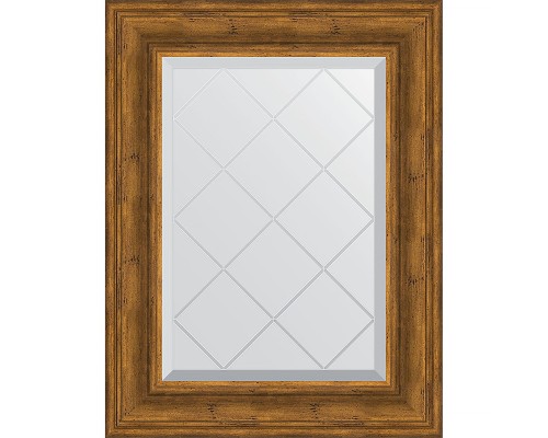 Зеркало Evoform Exclusive-G 76х59 BY 4032 с гравировкой в багетной раме - Травленая бронза 99 мм