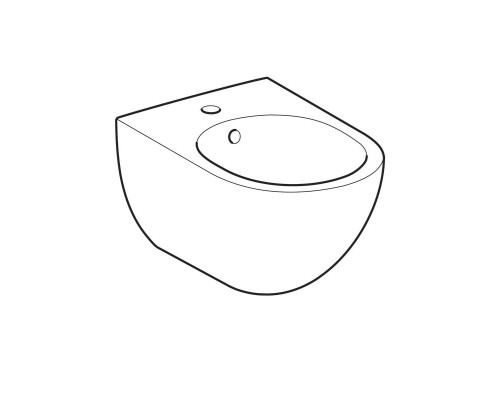 Биде подвесное GEBERIT Acanto 500.601.01.2 с горизонтальным выпуском