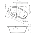 Асимметричная ванна Riho Lyra 153x100 L BA6800500000000