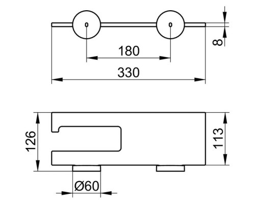Держатель туалетной бумаги Keuco Edition 90 19073 018000 с полочкой Хром Серый