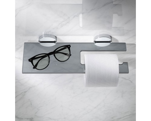 Держатель туалетной бумаги Keuco Edition 90 19073 018000 с полочкой Хром Серый