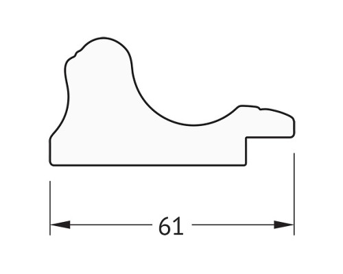 Зеркало Evoform Definite 134х74 BY 1103 в багетной раме - Золотой акведук 61 мм