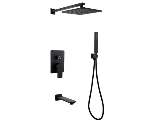 Душевая система ABBER Weiss Insel AF8017B черная матовая