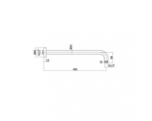 Кронштейн для верхнего душа Paffoni Lusso ZSOF034CR хром