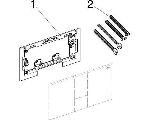 Клавиша смыва Viega Prevista Visign for Style 8614.1 773267 Хром глянцевый