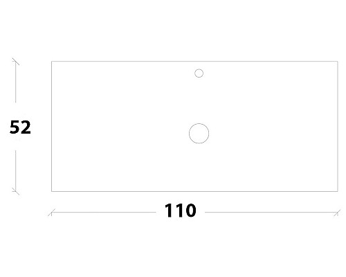 Столешница стекло 110см прямая GOLD