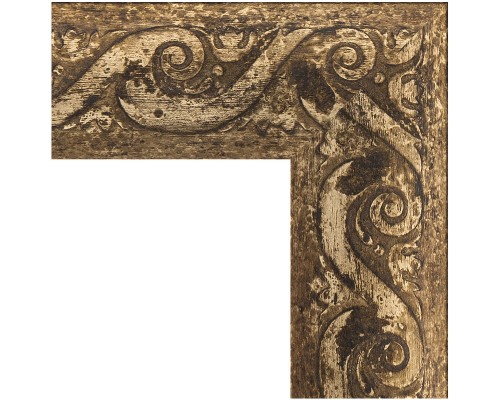 Зеркало Evoform Exclusive-G 106х106 BY 4442 с гравировкой в багетной раме - Фреска 84 мм