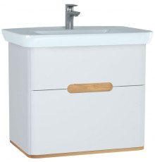 Тумба с раковиной Vitra Sento 78 60824 подвесная Белая