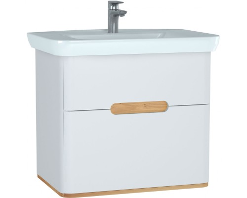 Тумба с раковиной Vitra Sento 78 60824 подвесная Белая