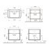 Тумба с раковиной Vitra Sento 78 60824 подвесная Белая