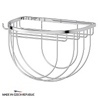 Полочка-решетка с крючком и держателем мочалок (хром) FBS RYN 031 26 см