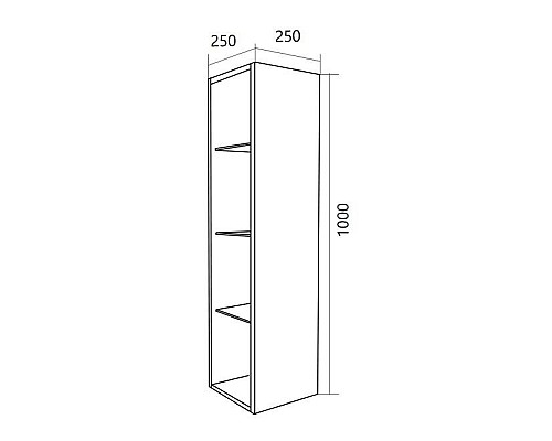 Подвесной шкаф 1MarKa Cube 25 У79533 Белый
