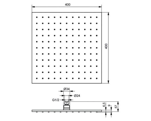 Верхний душ Ideal Standard Ideal Rain Pro Хром