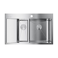 Кухонная мойка Omoikiri Akisame 78-2-IN-R 4973063 нержавеющая сталь 