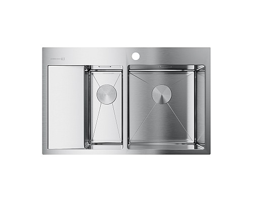Кухонная мойка Omoikiri Akisame 78-2-IN-R 4973063 нержавеющая сталь
