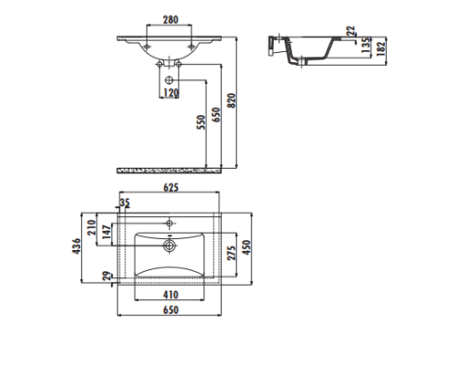 Раковина Creavit Su 85 SU085-00CB00E-0000 Белая
