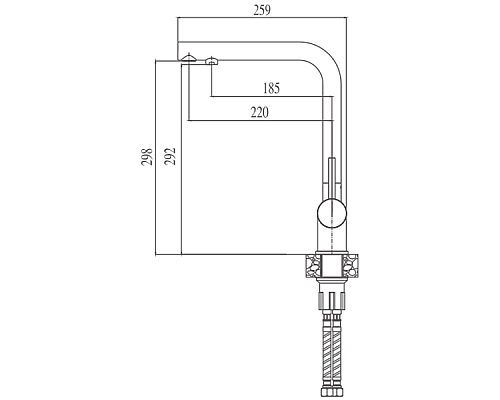 Смеситель для кухни Haiba HB70301 Нержавеющая сталь
