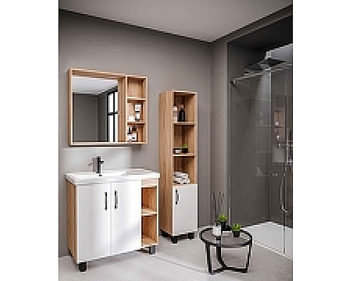 Зеркало со шкафом Grossman Флай 80 208001 Дуб сонома