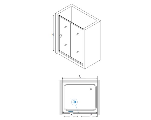 Душевая дверь RGW Passage PA-016B 180 350801618-14 профиль Черный стекло прозрачное