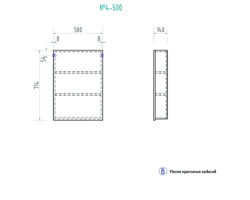 Зеркальный шкаф Vigo Grand 50 zsh.GRA.50 Белый