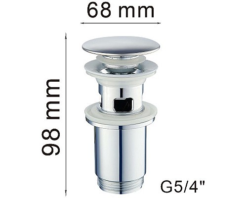 Донный клапан Haiba HB65-3 click-clack Хром