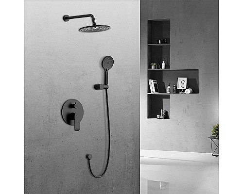 Душевая система Vincea Esse VSFW-1E1MB Черная матовая