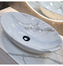 Раковина-чаша CeramaLux 50 Белый мрамор