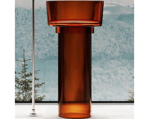 Раковина Abber Kristall 45 AT2702Opal-H Коричневая