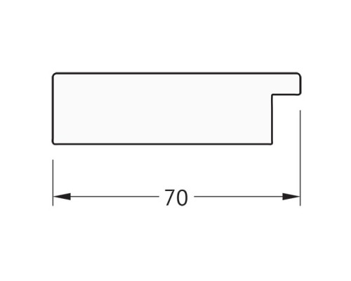 Зеркало Evoform Definite 76х76 BY 3243 в багетной раме - Соты алюминий 70 мм