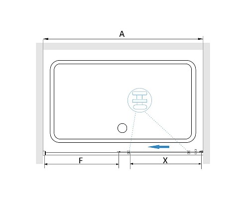 Душевая дверь RGW Stilvoll SV-12G 100 32321210-16 профиль Золото стекло прозрачное