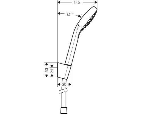 Душевой гарнитур Hansgrohe Croma Select E 26424400 Хром Белый