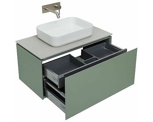 Тумба под раковину Allen Brau Infinity 85 1.21002.CGM подвесная Олива матовая