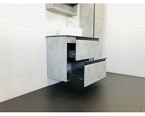 Тумба с раковиной Comforty Эдинбург 60-2 00-00005701 подвесная Бетон светлый