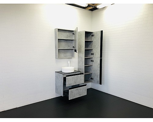 Тумба с раковиной Comforty Эдинбург 60-2 00-00005701 подвесная Бетон светлый