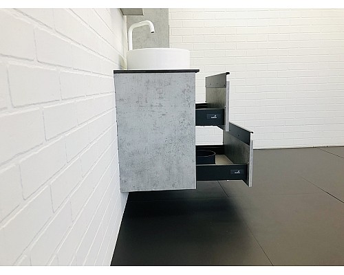 Тумба с раковиной Comforty Эдинбург 60-2 00-00005701 подвесная Бетон светлый