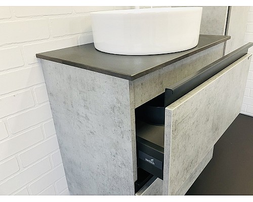 Тумба с раковиной Comforty Эдинбург 60-2 00-00005701 подвесная Бетон светлый
