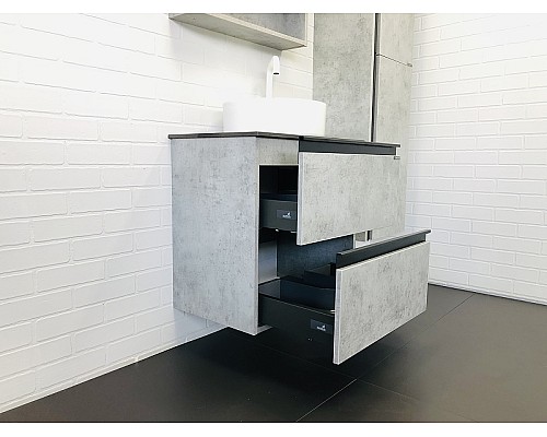 Тумба с раковиной Comforty Эдинбург 60-2 00-00005701 подвесная Бетон светлый