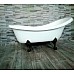 Ванна из искусственного камня Castone Даллас King 175x80 Белая ножки Бронза